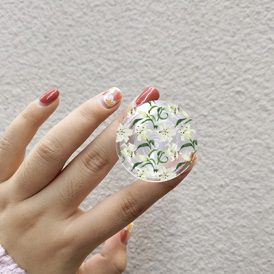 INS Flower Daffodil Θήκη τηλεφώνου Griptok Cute Floral Lily Phone Grip Tok για iPhone 13 Αξεσουάρ για τηλέφωνο Samsung Xiaomi Bracket