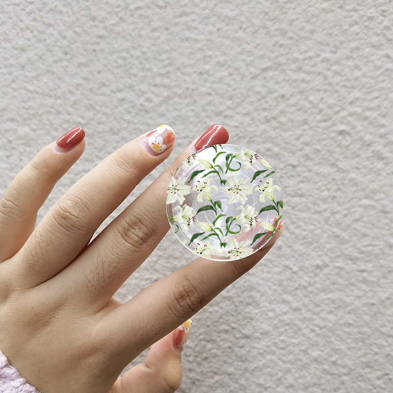 INS Flower Daffodil Θήκη τηλεφώνου Griptok Cute Floral Lily Phone Grip Tok για iPhone 13 Αξεσουάρ για τηλέφωνο Samsung Xiaomi Bracket