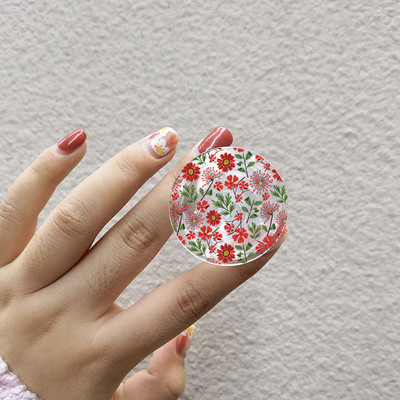 INS Japan Korea Cute Summer Daisy Sunflower telefontartó markolat tok iPhone 13 telefonhoz Samsung Huawei Xiaomi virágos bimbós telefontartó