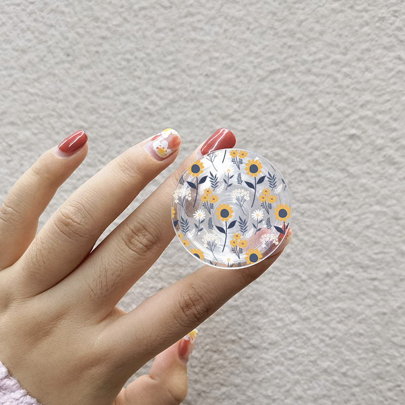 INS Japan Korea Cute Summer Daisy Sunflower telefontartó markolat tok iPhone 13 telefonhoz Samsung Huawei Xiaomi virágos bimbós telefontartó