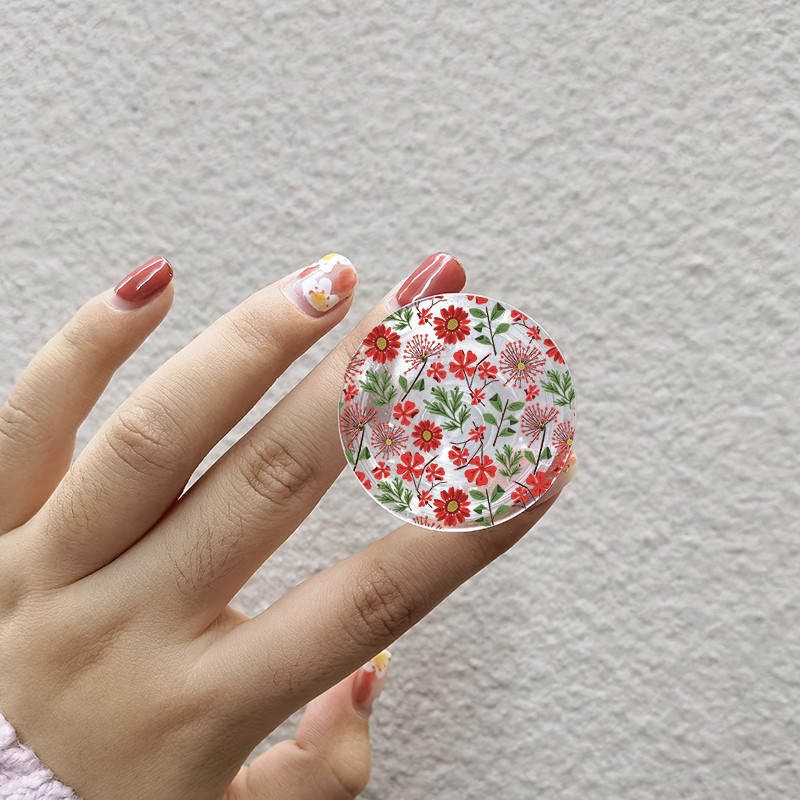 INS Japan Korea Cute Summer Daisy Sunflower telefontartó markolat tok iPhone 13 telefonhoz Samsung Huawei Xiaomi virágos bimbós telefontartó