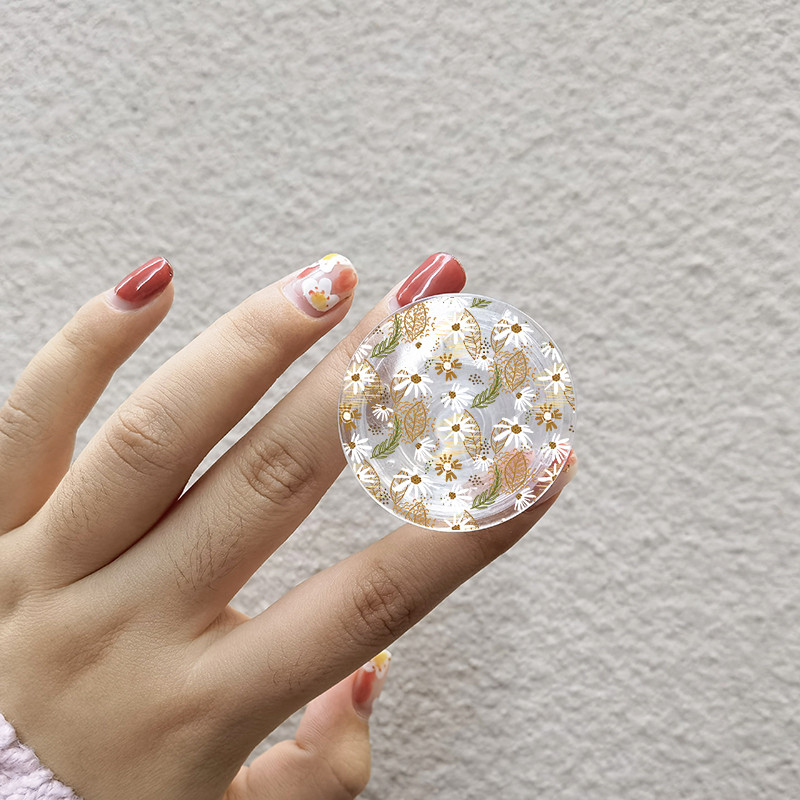 INS Japan Korea Cute Summer Daisy Sunflower telefontartó markolat tok iPhone 13 telefonhoz Samsung Huawei Xiaomi virágos bimbós telefontartó