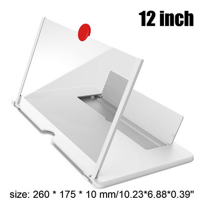 8.2/9/10/12/14 in 3D Lupa pentru ecranul telefonului mobil Amplificator video HD Suport pliabil Smartphone Film Lupa Suport