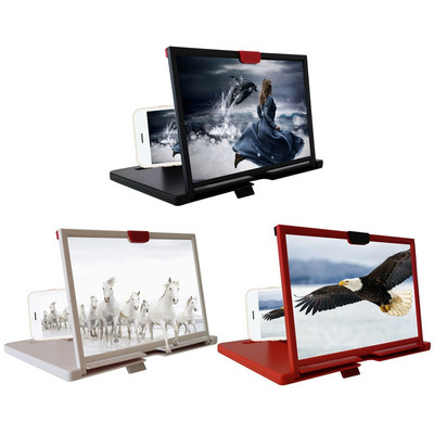 Amplificator de proiecție pentru ecranul telefonului mobil 3D de 10/12 inci Suport de birou pentru smartphone Lupa universală pentru ecranul telefonului mobil