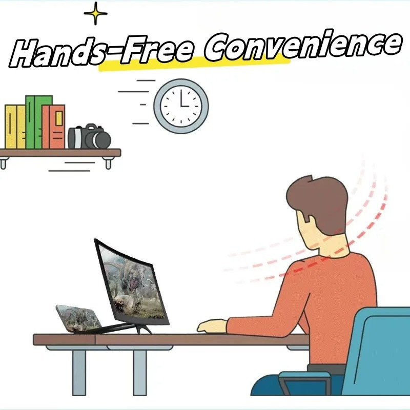 Mobiliojo telefono ekrano stiprintuvas 12 colių išlenktas mobiliojo telefono ekrano padidinimas 6,5 colio mobilusis telefonas Universalus TV dramos artefaktas