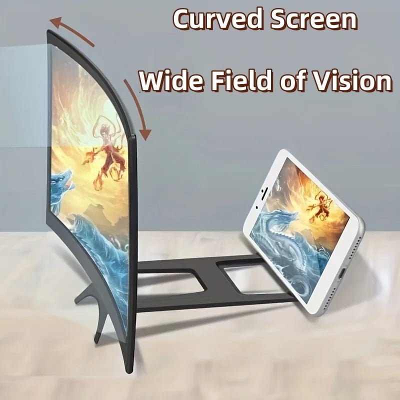 Mobiliojo telefono ekrano stiprintuvas 12 colių išlenktas mobiliojo telefono ekrano padidinimas 6,5 colio mobilusis telefonas Universalus TV dramos artefaktas