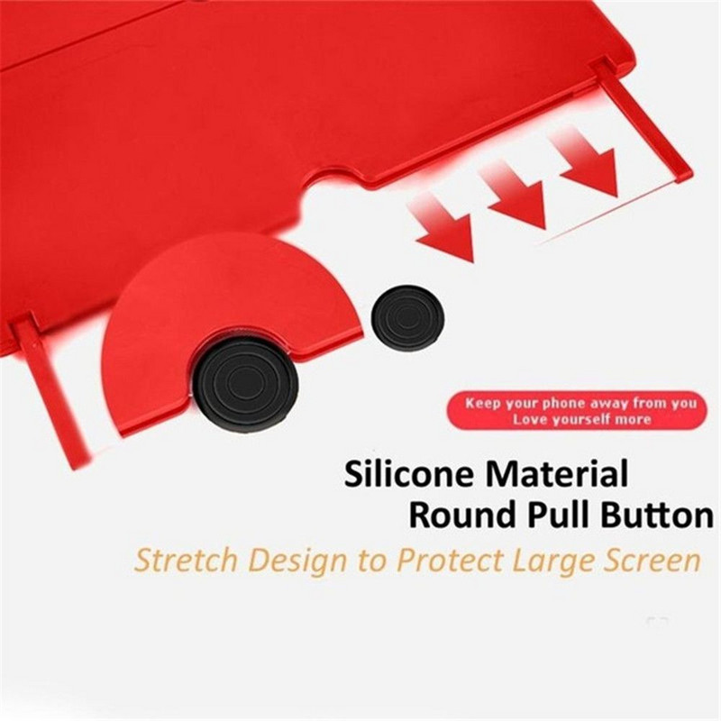 Video Cinema salokāms 12 collu mobilā tālruņa ekrāna pastiprinātājs ekrāna palielinātājs projekcijas statīva kronšteins