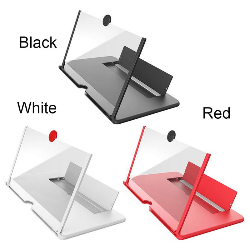 Video Cinema salokāms 12 collu mobilā tālruņa ekrāna pastiprinātājs ekrāna palielinātājs projekcijas statīva kronšteins