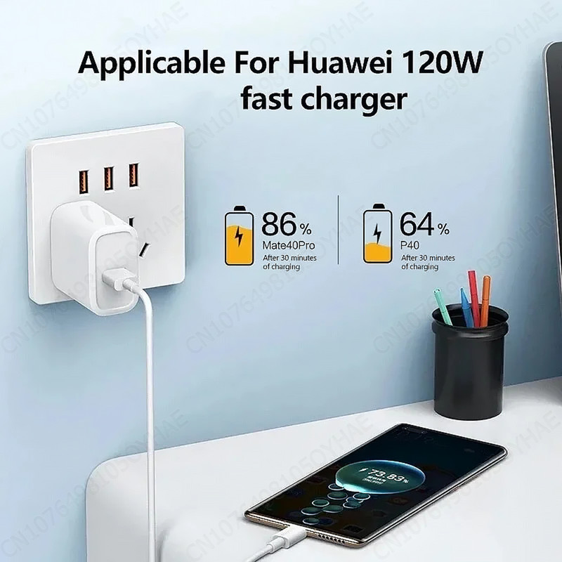 120 W 10A USB-tüüpi C USB-kaabel ülikiire laadimisliin Xiaomi jaoks Samsung Huawei Honor kiirlaadimine 1M/2M USB C-kaablid andmejuhe