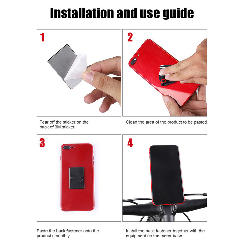 Jalgratta Mobiiltelefoni kleebise kinnitusega telefonihoidik GPS-klamber Rattasõiduhoidiku nupp Kleebi adapter GARMIN Edge 1000 jaoks