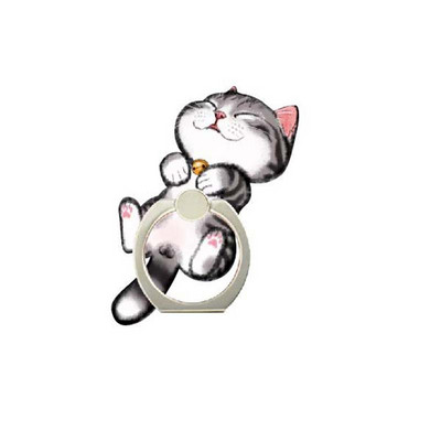 12 stili Jauki kaķi Dzīvnieki Tālruņa turētājs Gredzens Mobilā Telefona Statīvs Cepumi Pirksts Tālruņa gredzena Turētājs atbalsts Mobilais