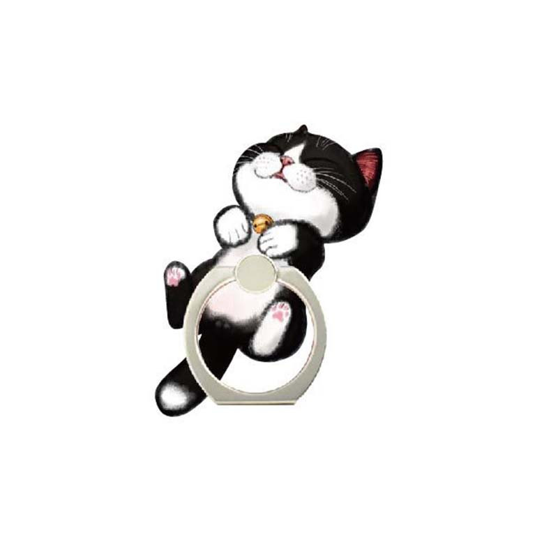 12 stili Jauki kaķi Dzīvnieki Tālruņa turētājs Gredzens Mobilā Telefona Statīvs Cepumi Pirksts Tālruņa gredzena Turētājs atbalsts Mobilais