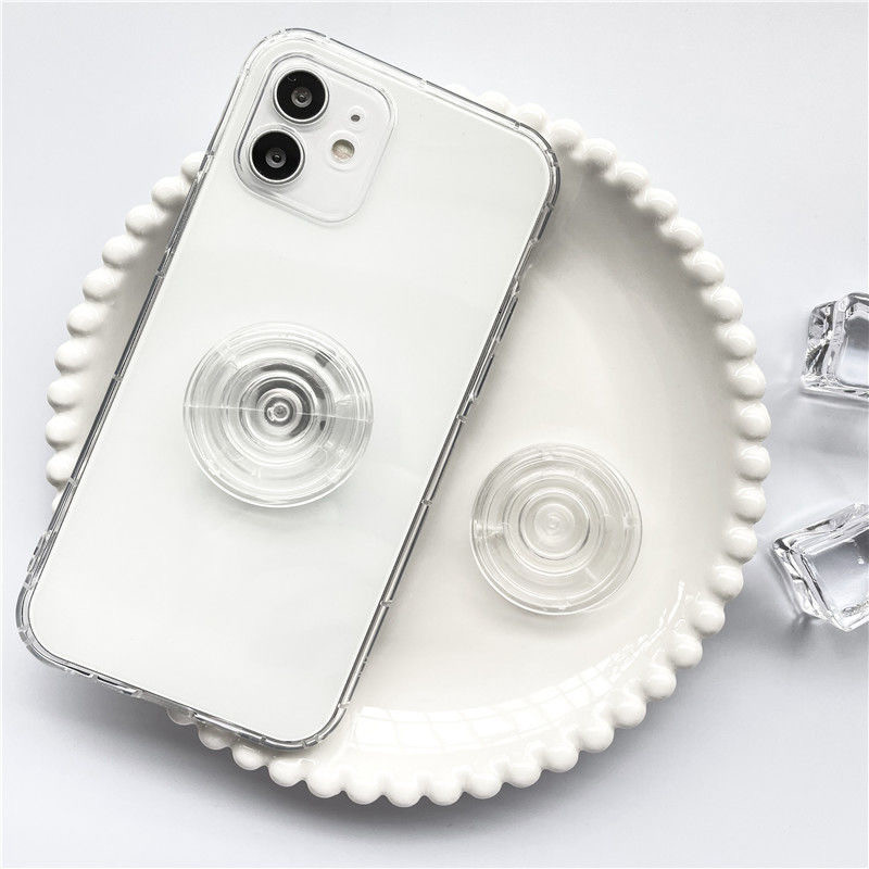 Transparent Folding Expanding Lazy Bracket Stalak za mobilni telefon Držači Držači Prazni silikonski tvrdi Griptok za Iphone Huawei Xiaomi