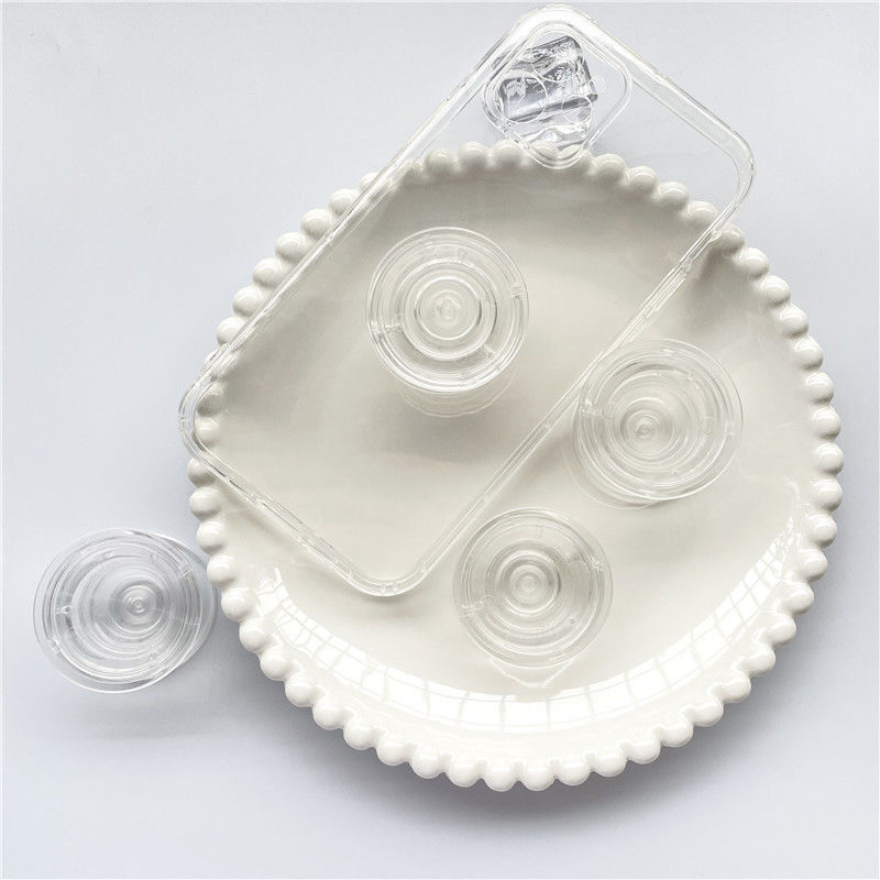 Transparent Folding Expanding Lazy Bracket Stalak za mobilni telefon Držači Držači Prazni silikonski tvrdi Griptok za Iphone Huawei Xiaomi