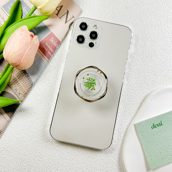ins Real Dreid Flower Round Universal Smart Tok Phone Holder Griptok Support Smartphone Grip Tok Folding Stand Socket