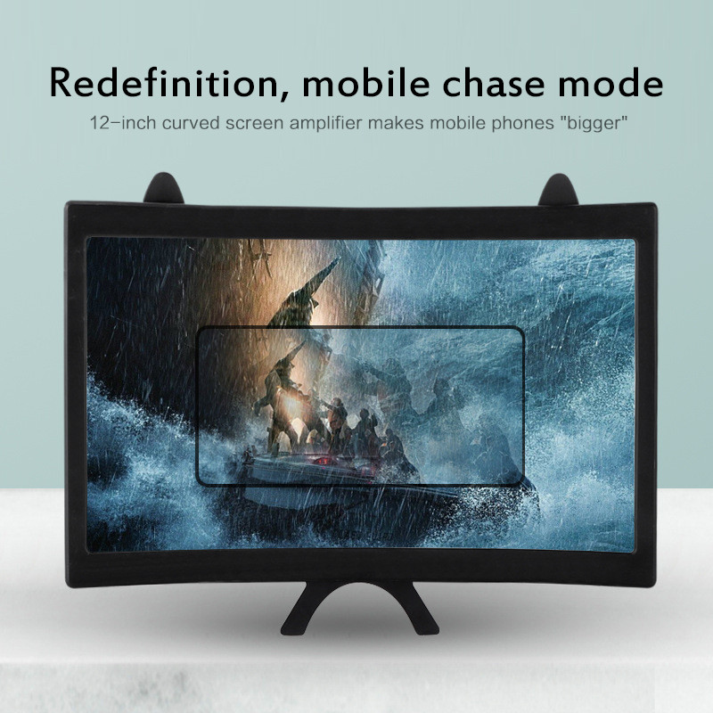 Izliekta ekrāna viedtālruņa ekrāna pastiprinātājs Pārnēsājami salokāmi 12 collu HD ekrāna pastiprinātāji viedtālruņa piederumiem