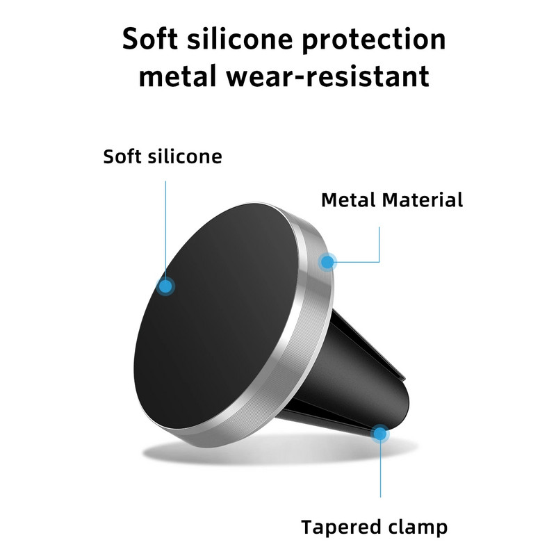 Oro ventiliacijos magnetinio automobilio telefono laikiklio magneto išmaniojo telefono mobiliojo stovo elemento GPS palaikymas, skirtas iPhone 15 14 11 Xiaomi Mi Huawei Samsung