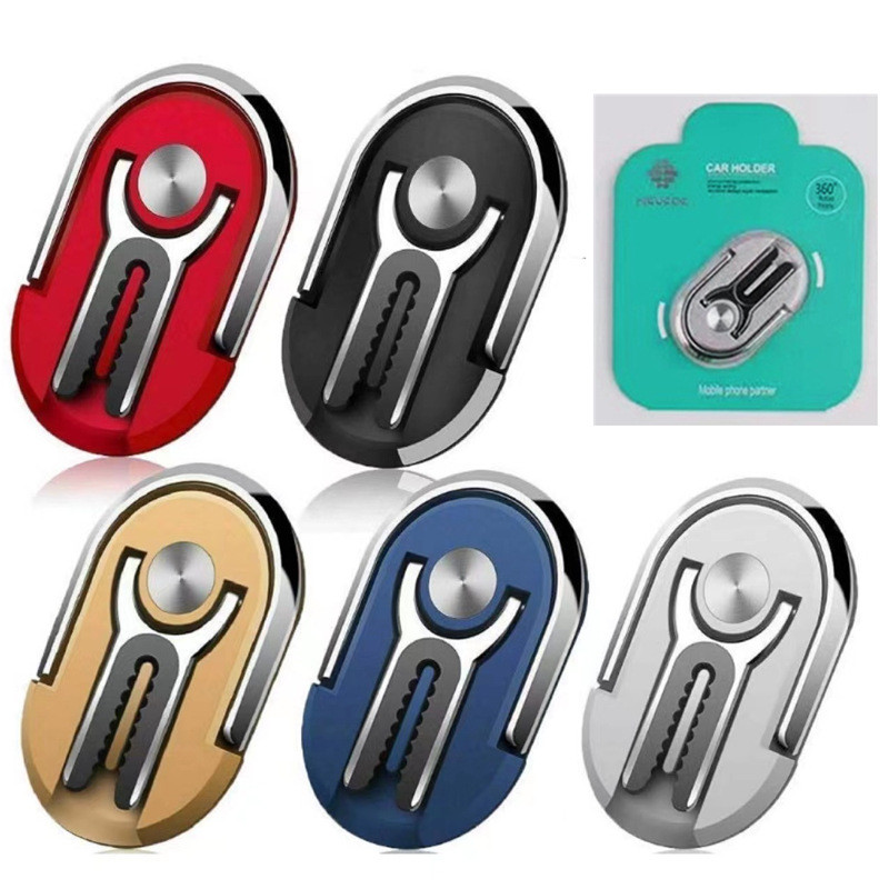Mobiliojo telefono stovo tvirtinimo laikiklis su telefono piršto žiedo laikikliu 360 laipsnių pasukimas automobiliui namuose