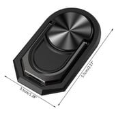 L43D rotacija od 360°, univerzalni nosač za prsten za prste, postolje za držač prstena za mobilni telefon, metalni držač za telefon za magnetski nosač za automobil