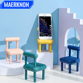 Mini scaun Suport pentru telefon mobil Suport pentru telefon mobil reglabil pentru iPhone Xiaomi Huawei Samsung 4 culori drăguț colorat Suport desktop