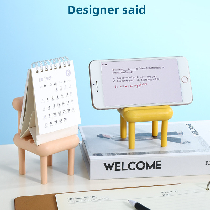 Mini scaun Suport pentru telefon mobil Suport pentru telefon mobil reglabil pentru iPhone Xiaomi Huawei Samsung 4 culori drăguț colorat Suport desktop