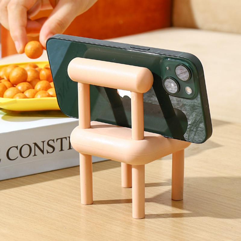 Mini scaun Suport pentru telefon mobil Suport pentru telefon mobil reglabil pentru iPhone Xiaomi Huawei Samsung 4 culori drăguț colorat Suport desktop