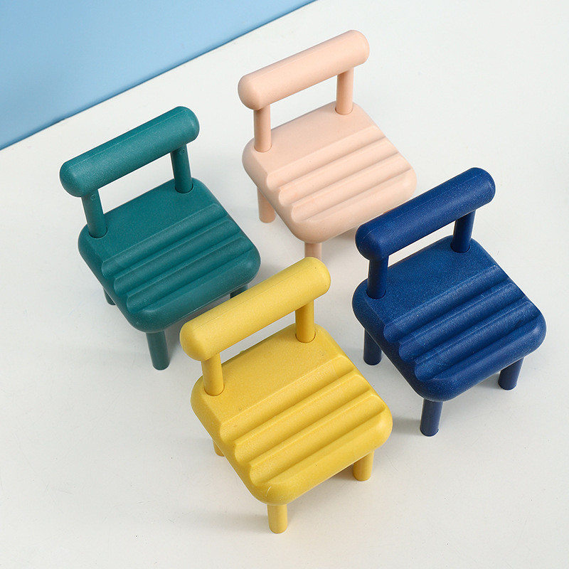 Mini scaun Suport pentru telefon mobil Suport pentru telefon mobil reglabil pentru iPhone Xiaomi Huawei Samsung 4 culori drăguț colorat Suport desktop