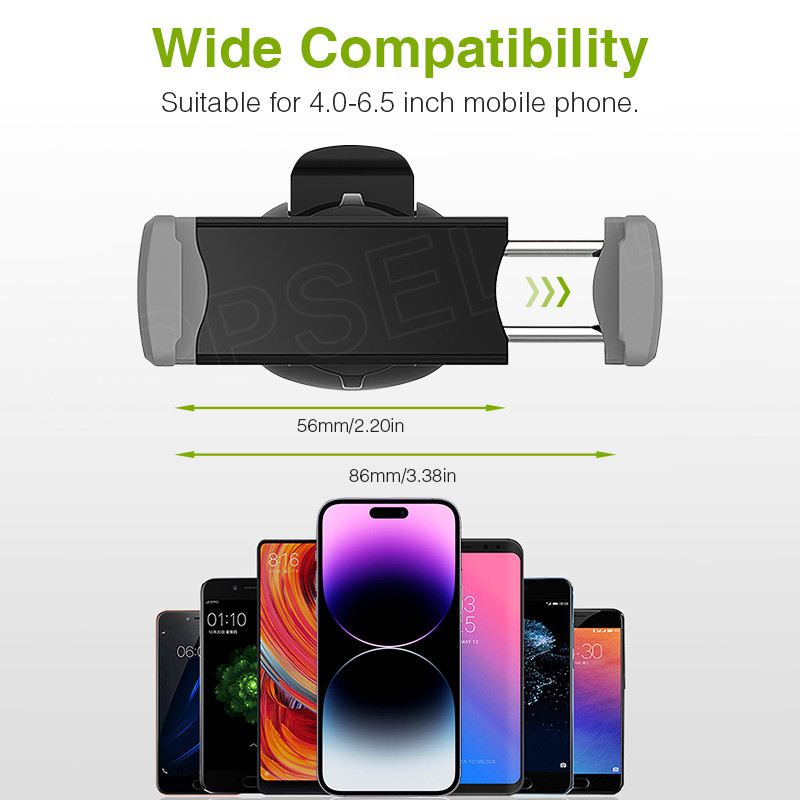 Automašīnas tālruņa turētājs iPhone 14 13 12 X Xs Max 8 Xr 11 Pro 360 Rotējošs atbalsts Mobilais gaisa ventilācijas stiprinājuma automašīnas turētājs Automašīnas tālruņa statīvs