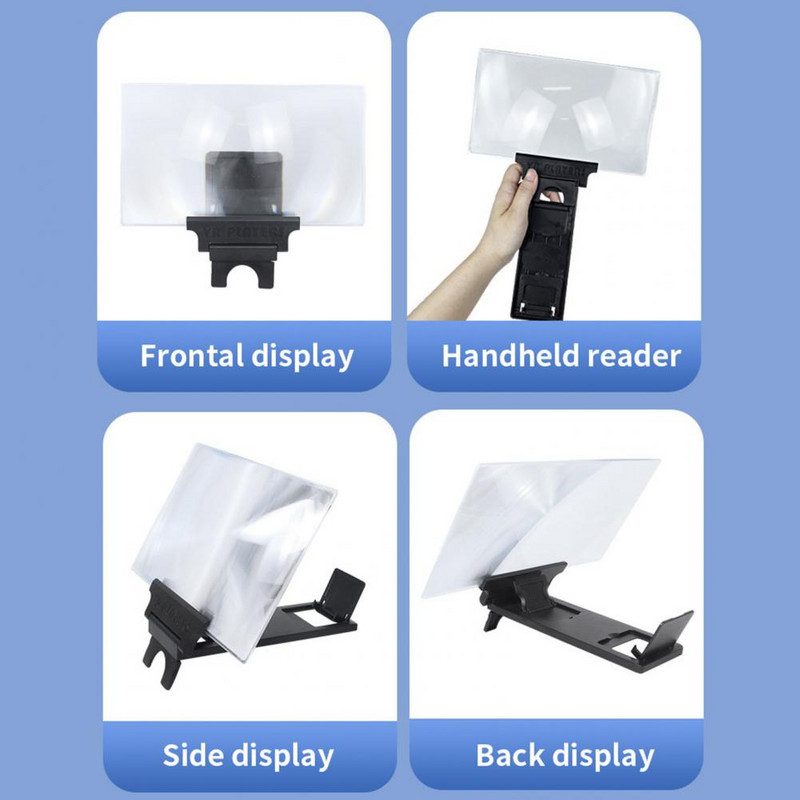 Blue Light Pretradiation Technology Pretradiation HD saderīgs tālruņa ekrāna palielinātājs redzes noguruma samazināšanai 3D filma