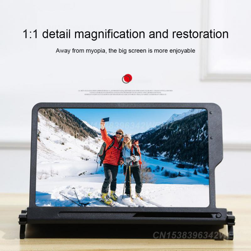 Lupă pentru ecranul telefonului mobil Suport ultra-clar de 12 inchi Citiți protecția ochilor Amplificator video Elegant elegant Abs anti-albastru