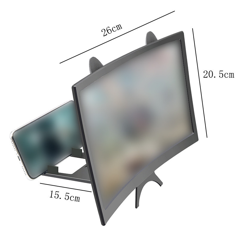 Amplificator de ecran pentru smartphone-ul Abs Pliabil portabil Ecran curbat Protecția ochilor Accesorii pentru mobil Amplificatoare de ecran de 12 inci