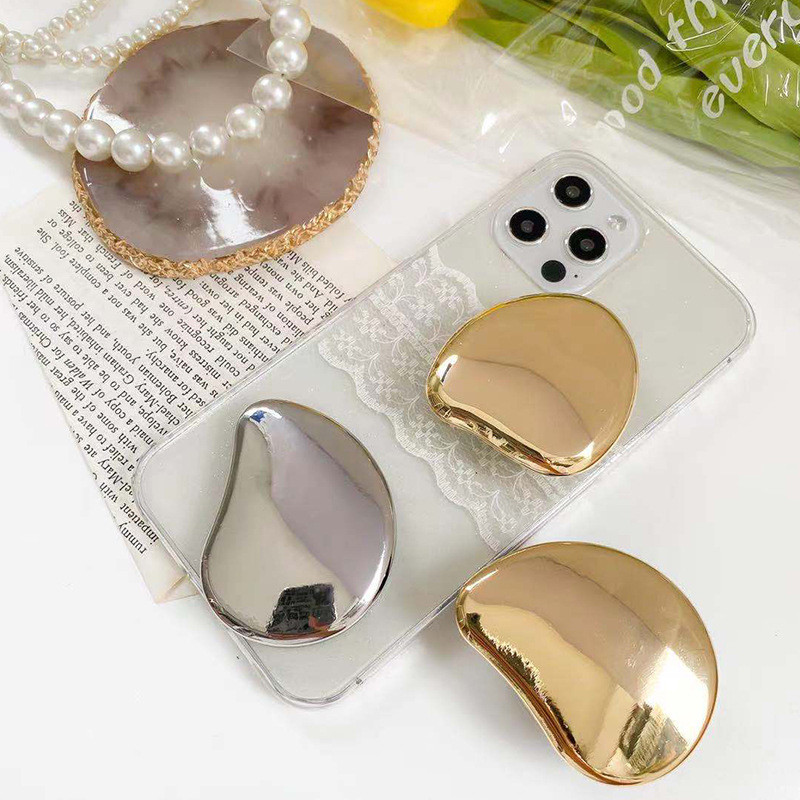 Metāla pārklājums Spogulis Salokāms Mobilā Telefona Turētājs Kontaktligzda Mobilā Telefona Piederumi Paplašināmais Statīvs Tālruņa apkaime