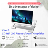 Suport pentru telefon 3D de 8 inchi Suport pentru amplificator pentru ecran Suport de birou pentru lupă video mobilă mărită Zoom Anti-alunecare