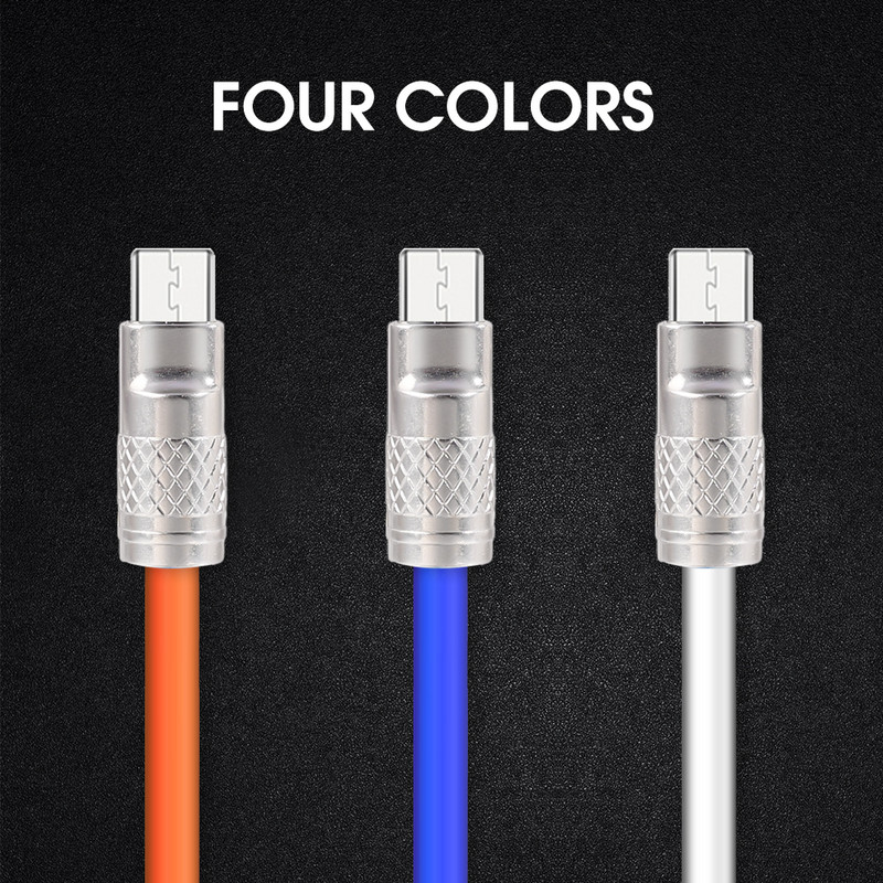 120 W 6A gyorstöltő telefonkábelek USB A–C folyékony szilikon töltőkábel Nagy teherbírású USB C adatkábel Samsung Z Filp 5-höz