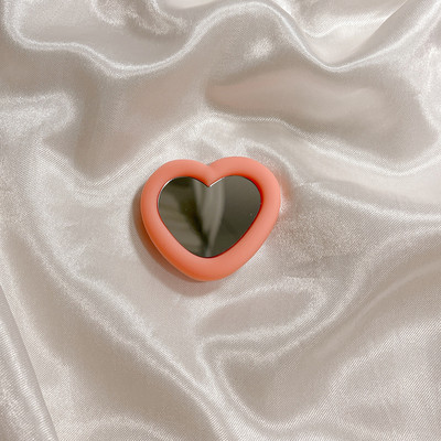 Korea Ins Cute Love Heart Flower Mirror Lazy Griptok Suport pentru iPhone 15 Accesorii Grip Tok Suport pentru telefon din silicon Suport inel
