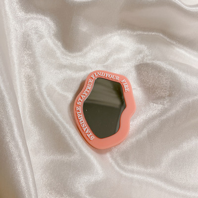 Korea Ins Cute Love Heart Flower Mirror Lazy Griptok Suport pentru iPhone 15 Accesorii Grip Tok Suport pentru telefon din silicon Suport inel