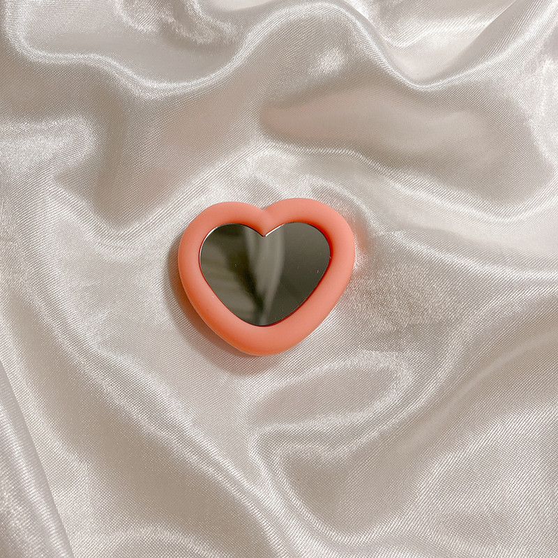 Korea Ins Cute Love Heart Flower Mirror Lazy Griptok Suport pentru iPhone 15 Accesorii Grip Tok Suport pentru telefon din silicon Suport inel