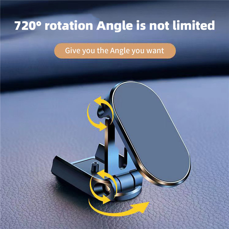Magnētiskais automašīnas viedtālruņa turētājs, salokāms par 720° rotācijas turētājs, stiprināms mobilā mobilā tālruņa statīvs GPS atbalsts iPhone 14 13 Xiaomi