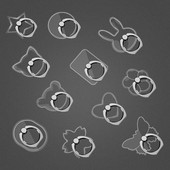 Suport universal pentru telefon mobil Suport inel magnetic pentru telefon mobil drăguț Suport transparent pentru iphone 11 12 XS MAX