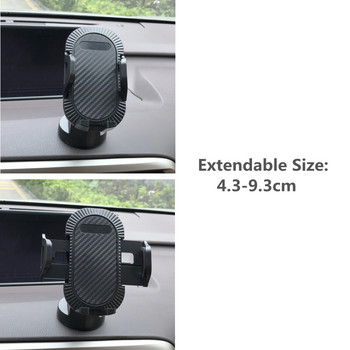 Държач за телефон за кола 360° предно стъкло Мобилна клетъчна поддръжка Смартфон Универсална стойка за монтиране за iPhone 12 11 7 8 X Samsung Huawei