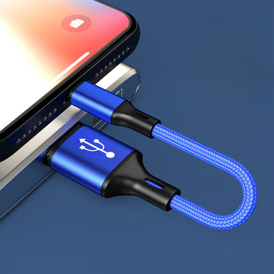 Ultrarövid 25 cm-es USB Type C kábel Samsung Mate USB A-tól Type-C adatkábelhez 3A gyorstöltő kábel Huawei Xiaomihoz