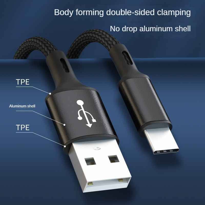 Īpaši īss 25 cm USB C tipa kabelis Samsung Mate USB A–C tipa datu vadam 3 A ātrās uzlādes kabelis, kas paredzēts Huawei Xiaomi