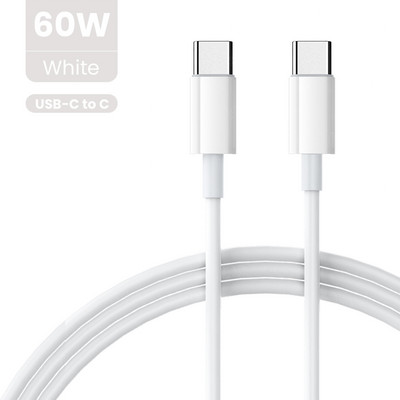 C tipa USB uz USB C kabelis PD60W 3A Ātrās uzlādes 3.0 USB-C ātrās uzlādes datu kabelis iPhone 15 Plus Macbook Pro Huawei Samsung