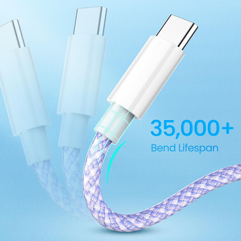 C tipa USB uz USB C kabelis PD60W 3A Ātrās uzlādes 3.0 USB-C ātrās uzlādes datu kabelis iPhone 15 Plus Macbook Pro Huawei Samsung