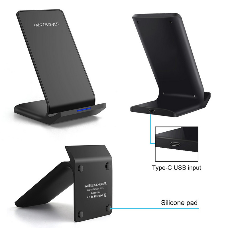 30 W bezvadu lādētāja statīvs priekš iPhone 15 14 13 12 11 Pro Max XS Samsung S24 S23 ātrās uzlādes dokstacijas tālruņa lādētāja turētājs