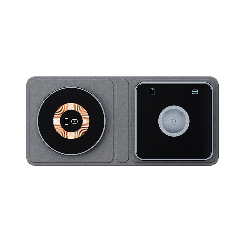 Trīs vienā salokāms bezvadu lādētājs iPhone magnētiskai salokāmai 3 vienā uzlādes stacijai ceļojumu uzlāde Apple Iwatch iPhone 14