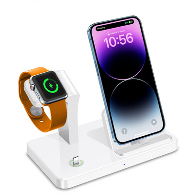 Stalak za bežični punjač za iPhone 15 14 13 12 11Apple Watch 3 u 1 Dock Station za brzo punjenje za Airpods Pro 2 3 IWatch 9 8 7 6