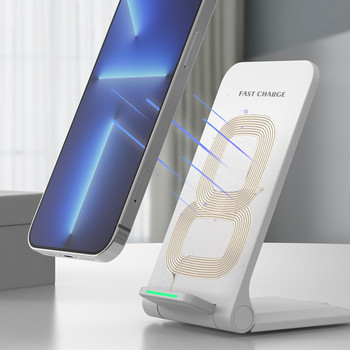 Γρήγορος ασύρματος φορτιστής 15 W για Samsung Galaxy Z Fold 4 3 2 Galaxy Z Flip 3 4 Ασύρματη βάση φόρτισης Ακρυλικό φως αναπνοής