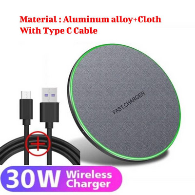 30 W vezeték nélküli töltő iPhone 14 13 12 11 Pro XS Max Mini X XR 8 indukciós gyors vezeték nélküli töltőpad Samsung S23 S22 S21 telefonhoz