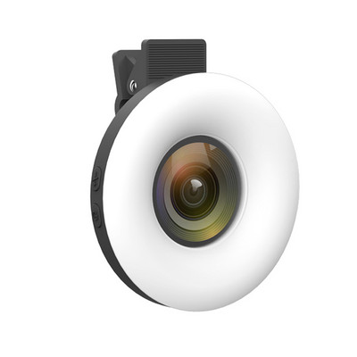 Mobilā tālruņa uzpildes gaisma 15x makro objektīvs, pārnēsājams pašbildes LED gredzena zibspuldzes gaisma Tālruņa pašbildes lampa universālā gredzena klipa gaisma